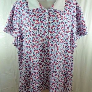 Basic Editions Polo Shirt 3XL Floral